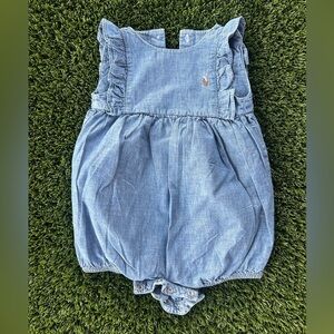 Ralph Lauren Blue Kids One Piece Bodysuit